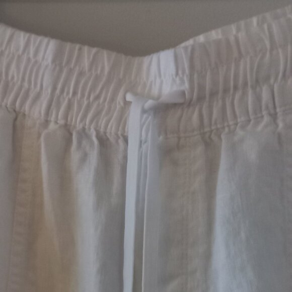 ATHLETA white linen elastic waist pants - Picture 4 of 9